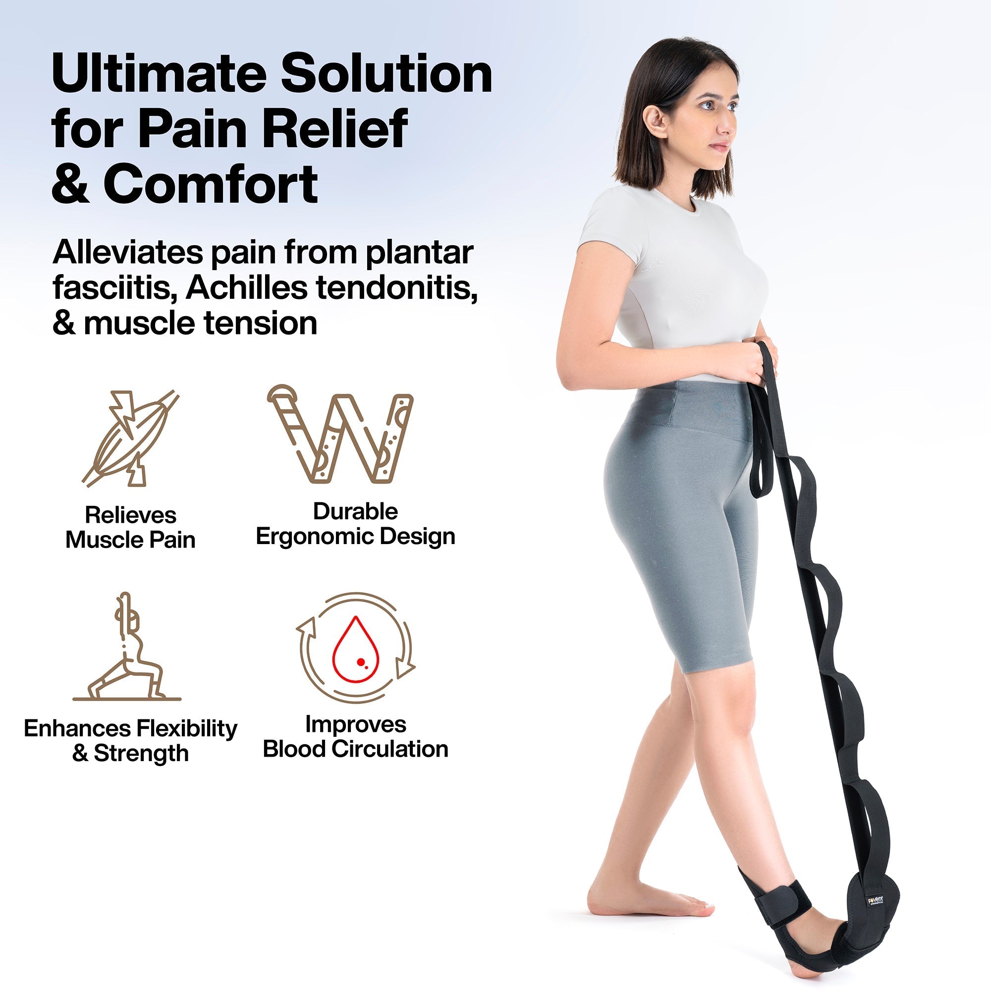 FOVERA Foot & Calf Stretcher Belt
