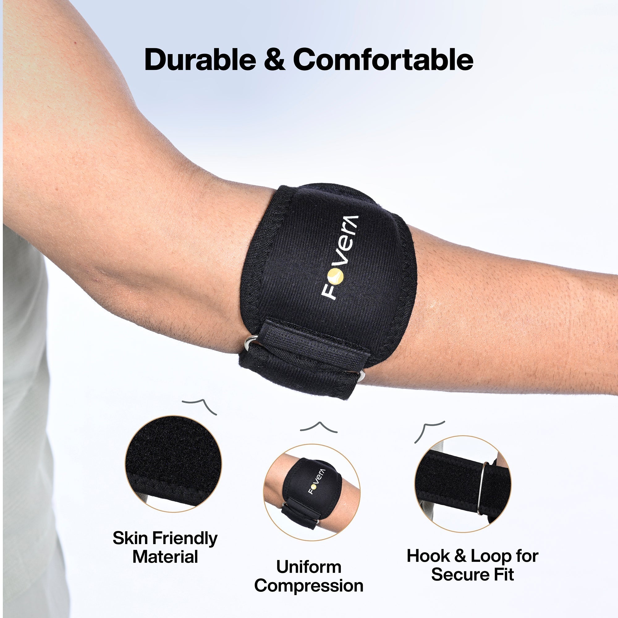 Tennis Elbow Support Brace, Adjustable Elbow Support Strap with Gel Padding for Pain Relief