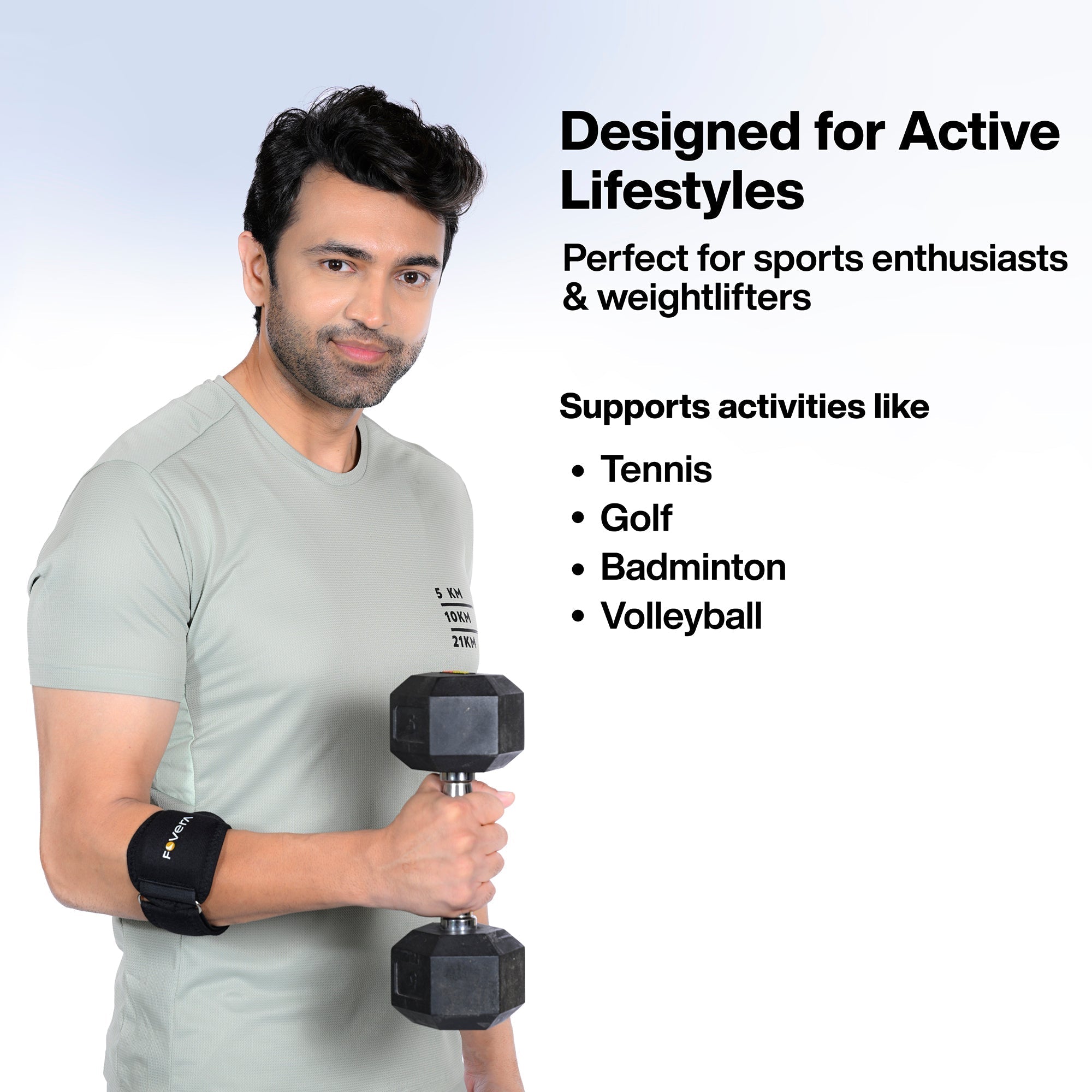 Tennis Elbow Support Brace, Adjustable Elbow Support Strap with Gel Padding for Pain Relief