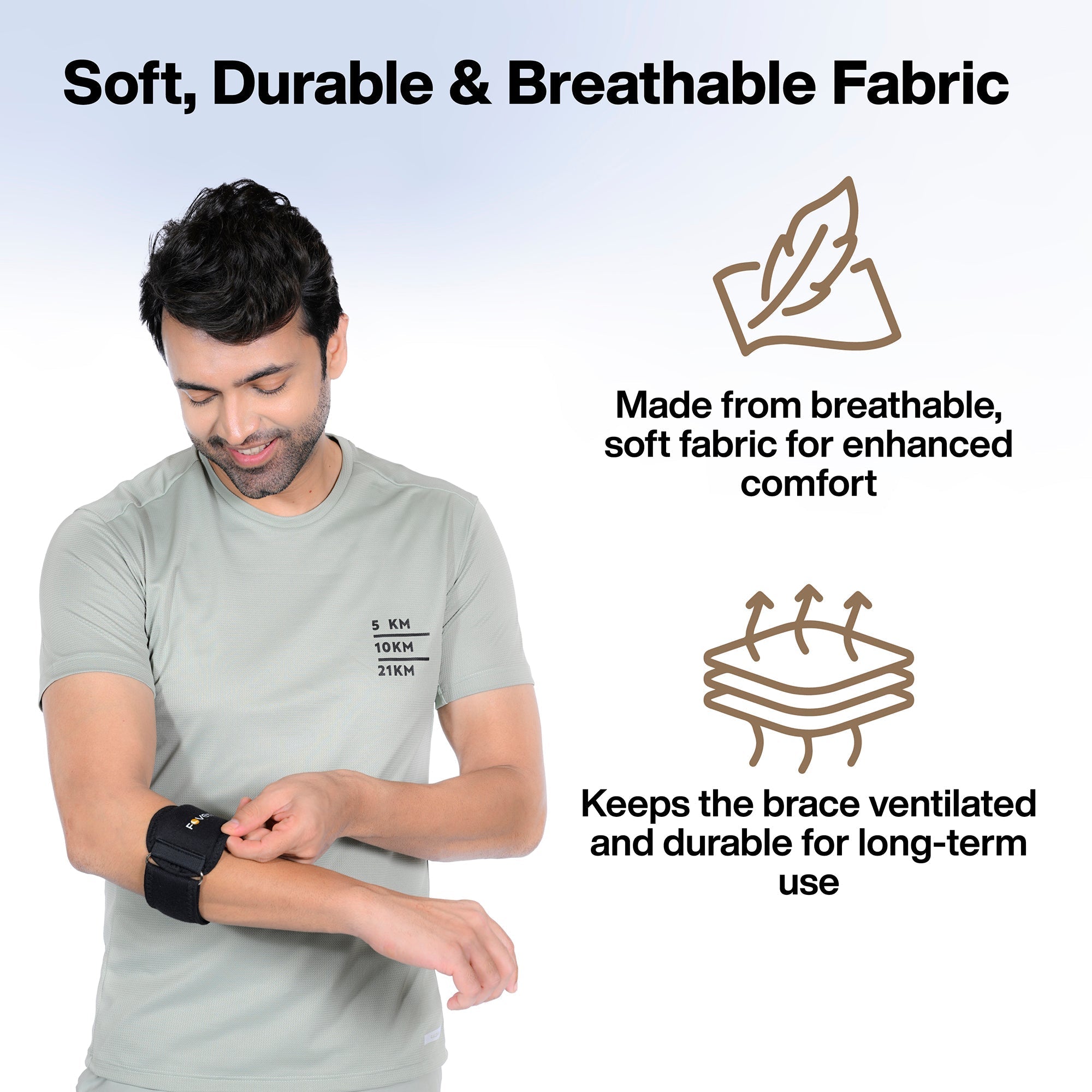 Tennis Elbow Support Brace, Adjustable Elbow Support Strap with Gel Padding for Pain Relief