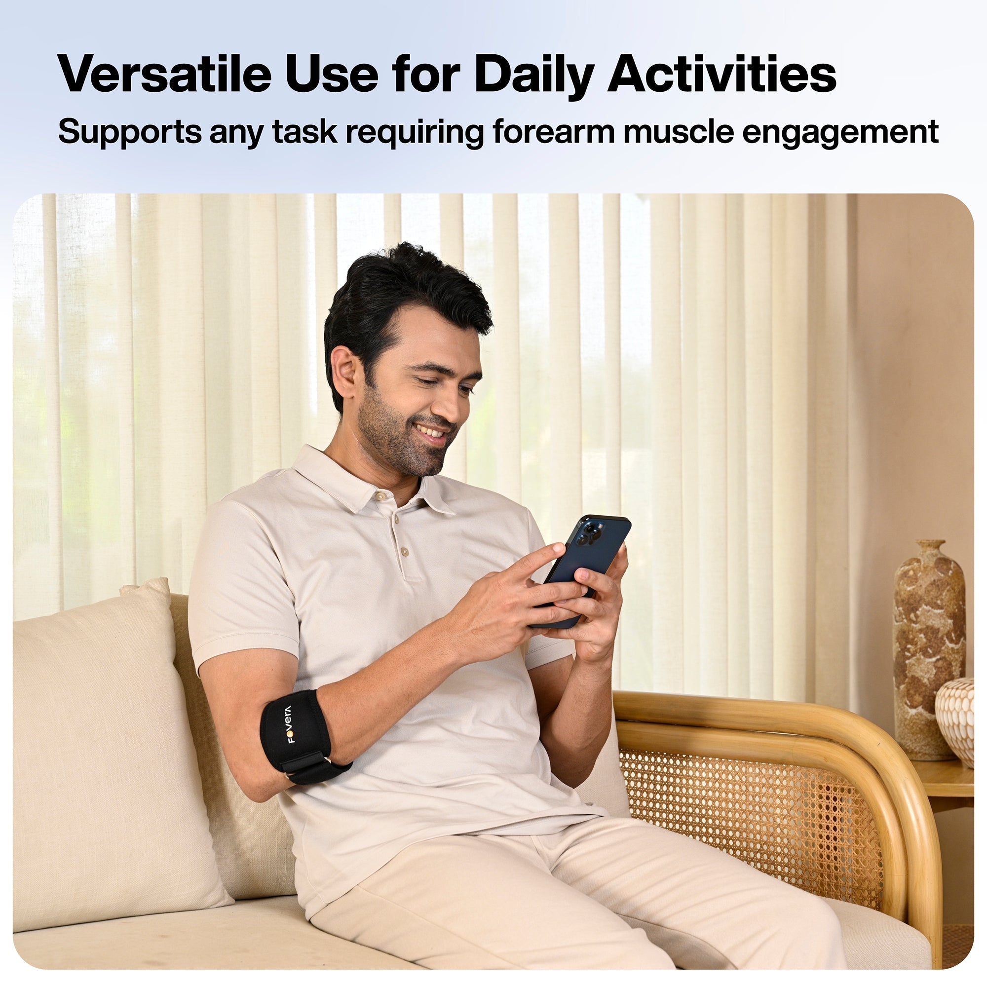 Tennis Elbow Support Brace, Adjustable Elbow Support Strap with Gel Padding for Pain Relief