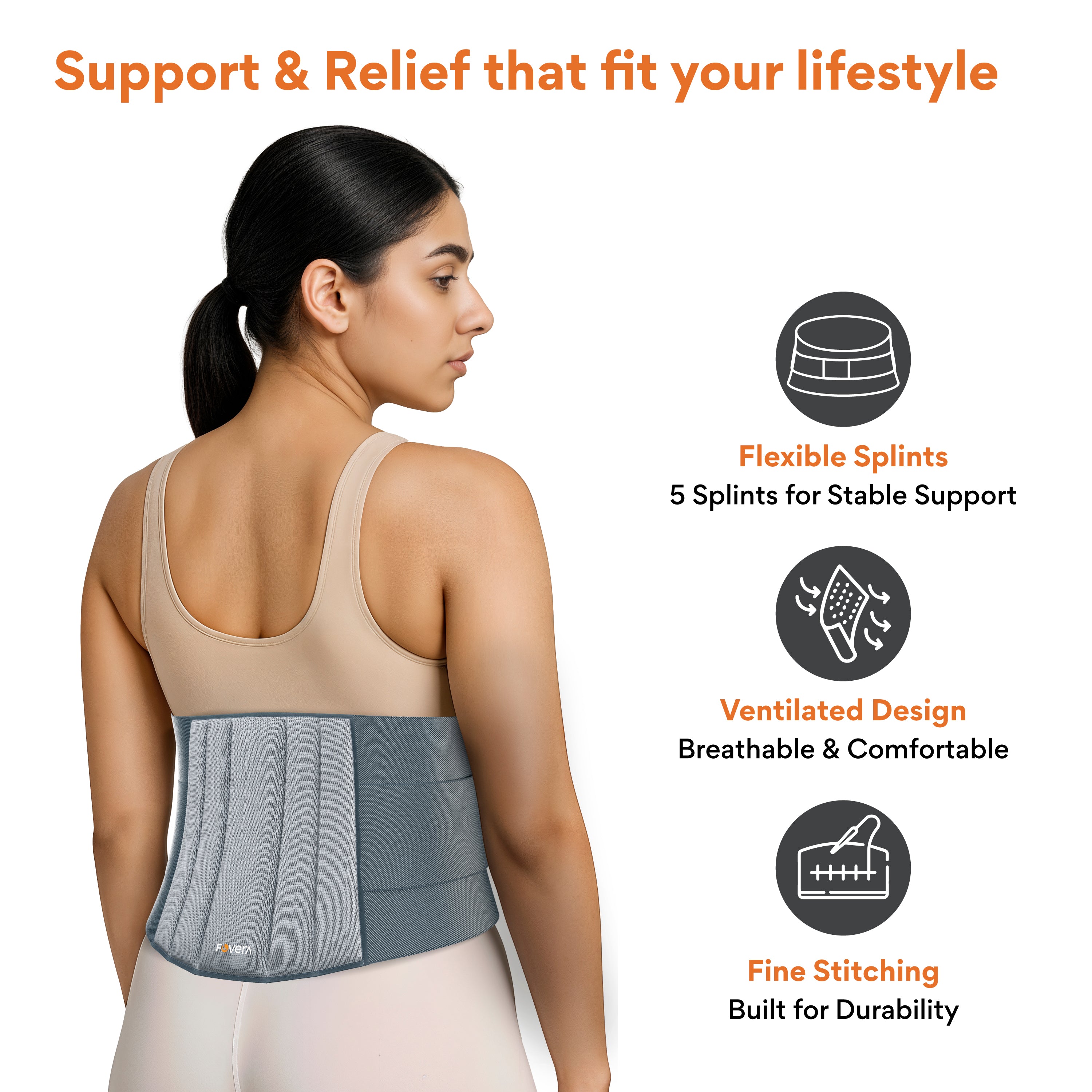 Lumbo Sacral Belt for Back Sprains, Strains, & Muscle Spasms