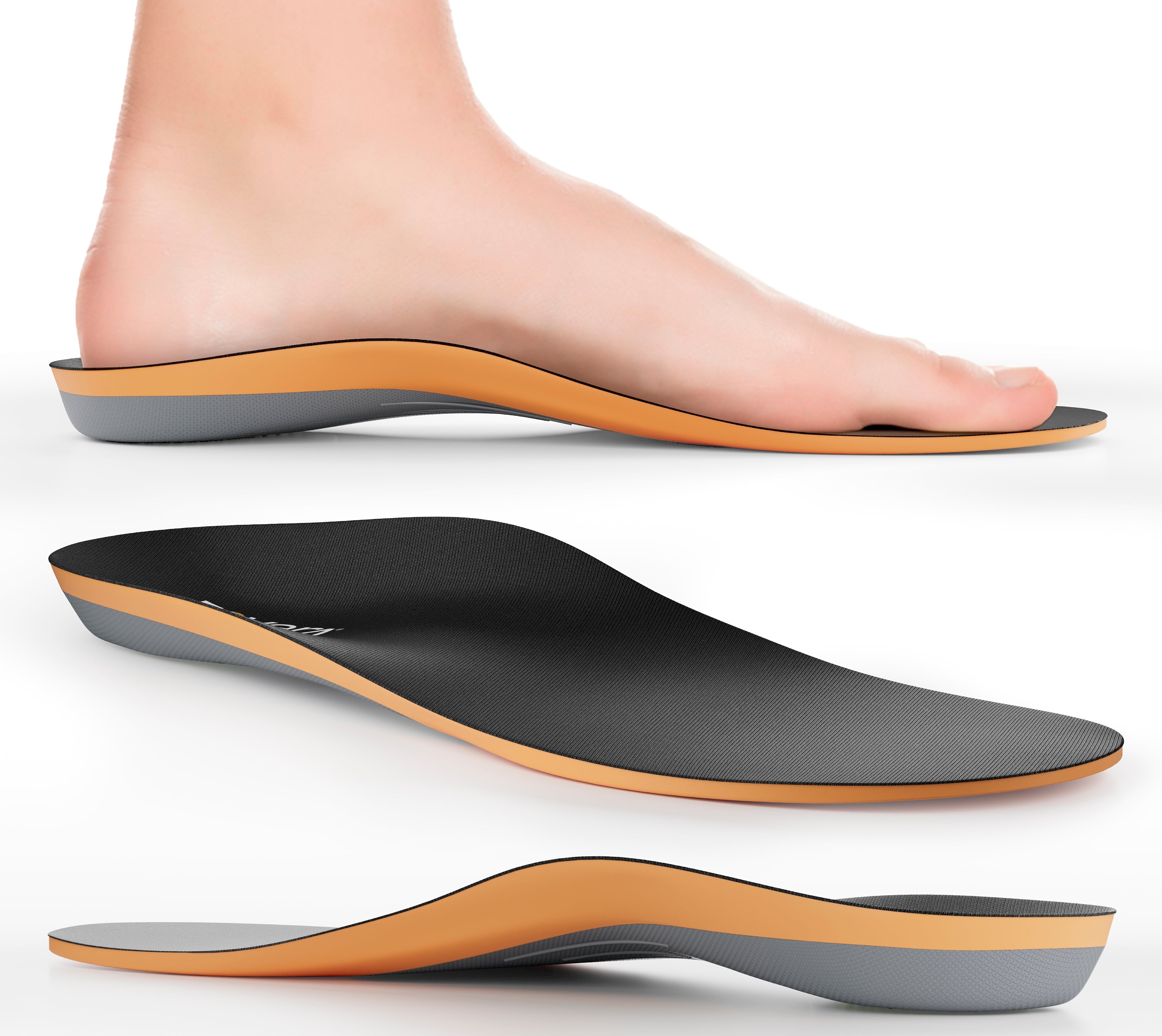 High Arch Support PU Insole - Shoe Inserts for High Arch (Cavus Foot), Plantar Fasciitis, Foot Pain & Heel Spurs