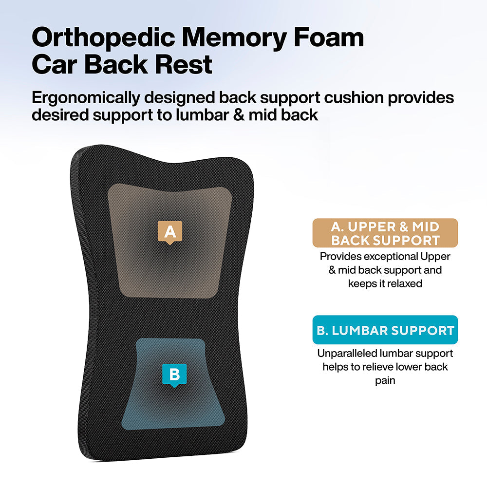 Car Memory Foam Back Rest Cushion