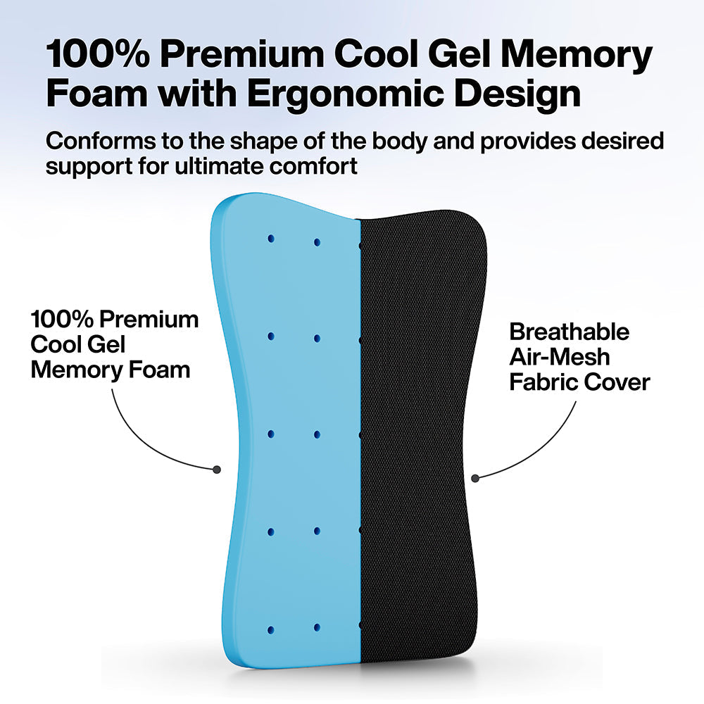 Car Memory Foam Back Rest Cushion