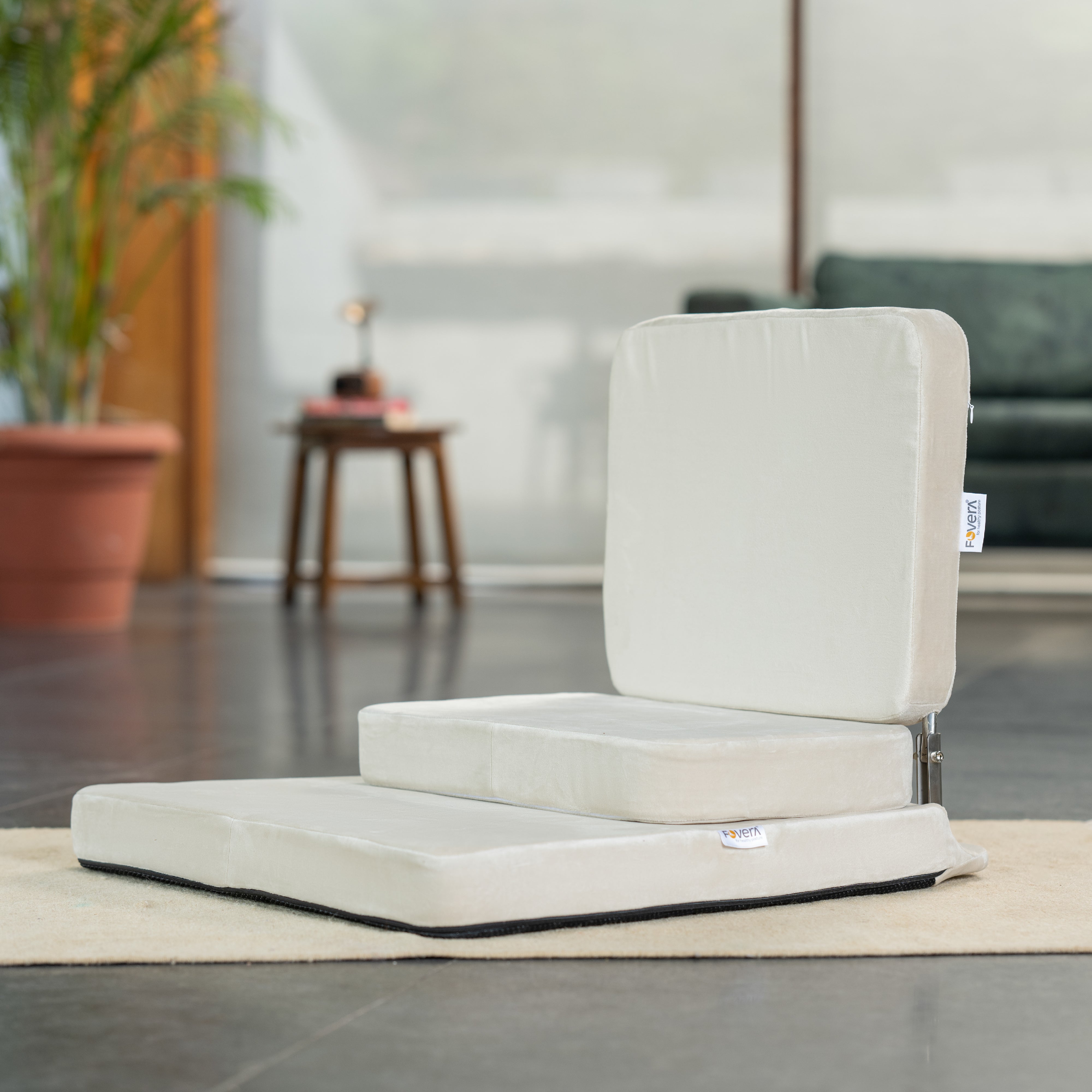 Large Foldable Meditation and Yoga Chair with Back support and Meditation Block