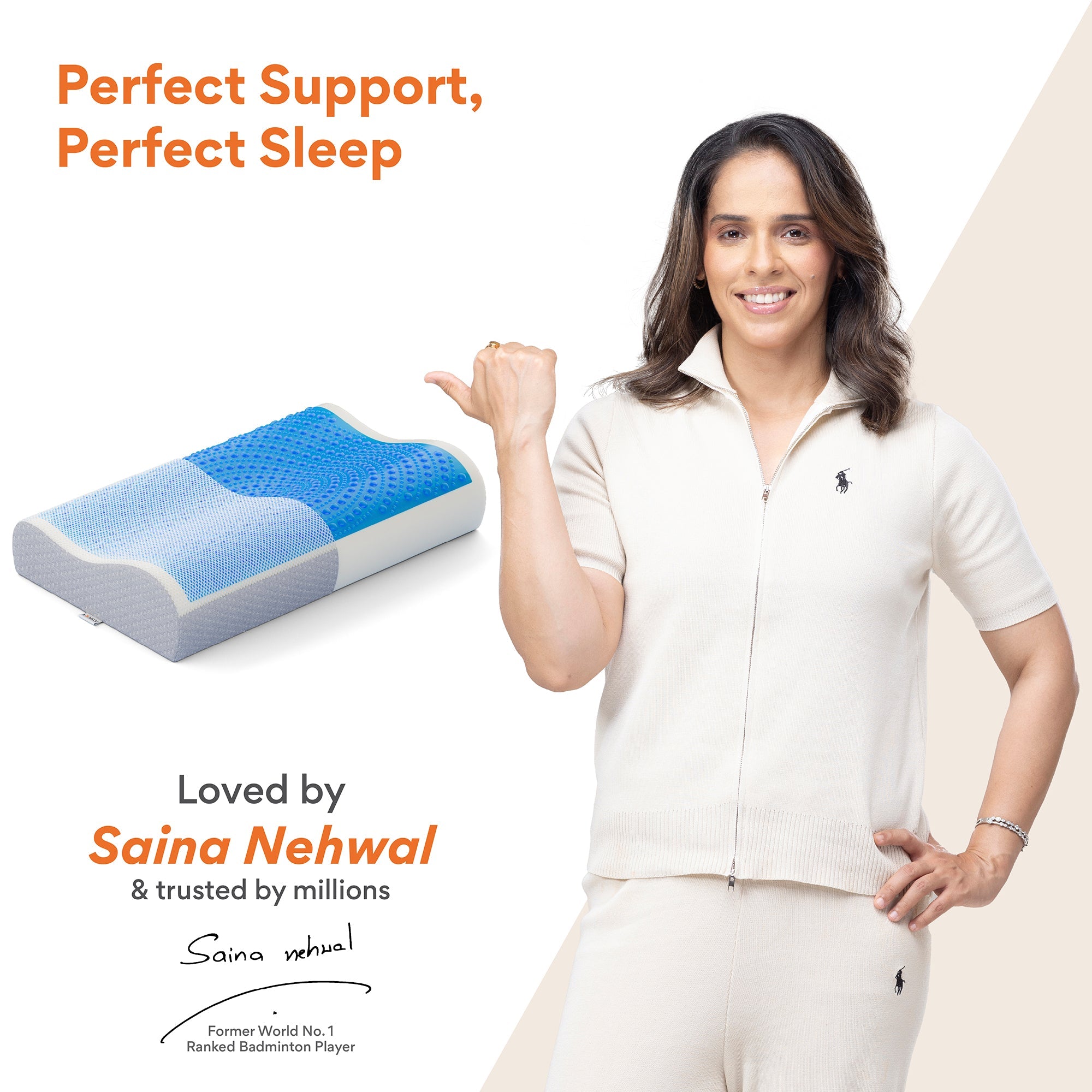 Cool Gel & Memory Foam Cervical Pillow for Neck Pain