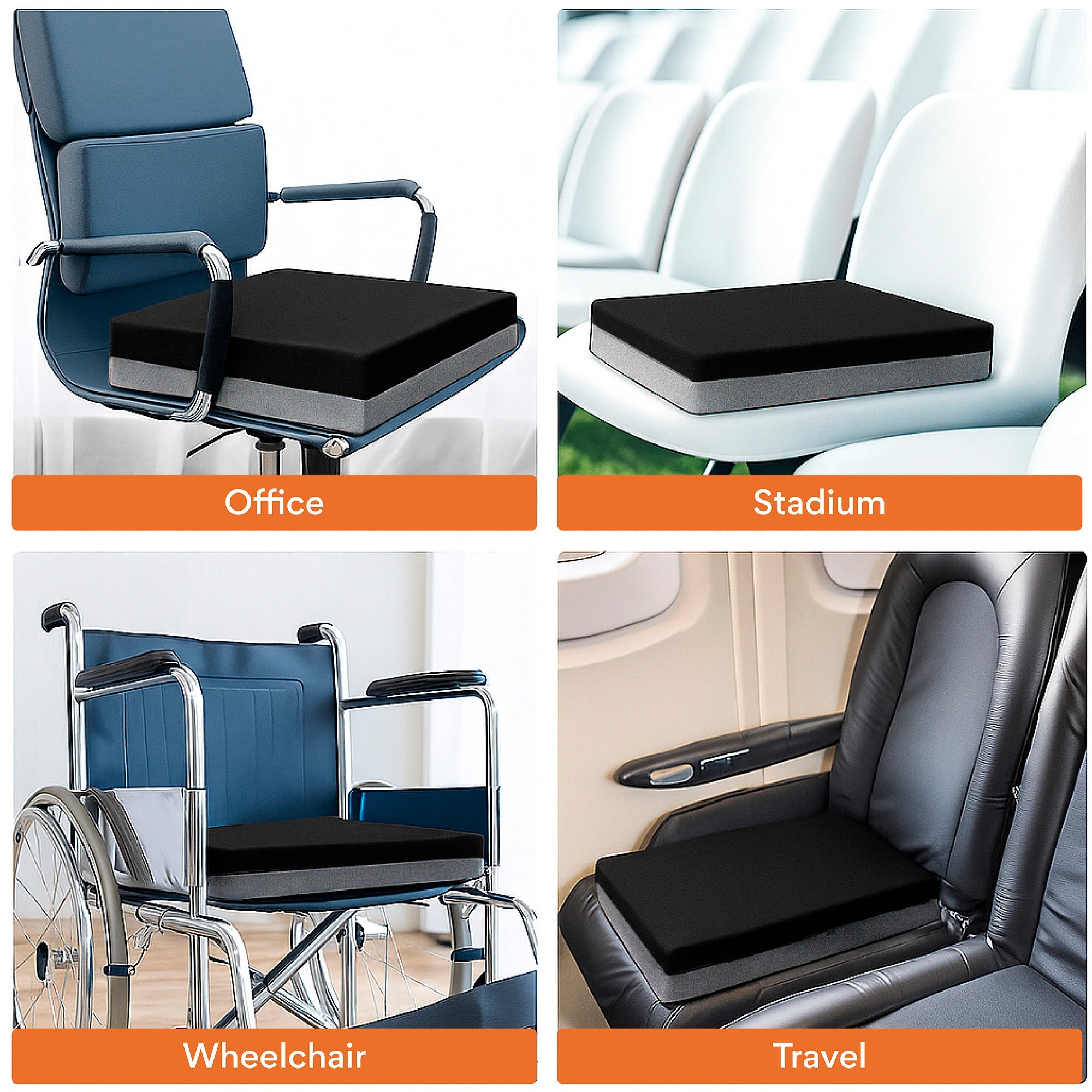 Ventilation Seat Cushion with Innovation Heat Dissipation Design, Anti-Pressure Sore Chair Cushion