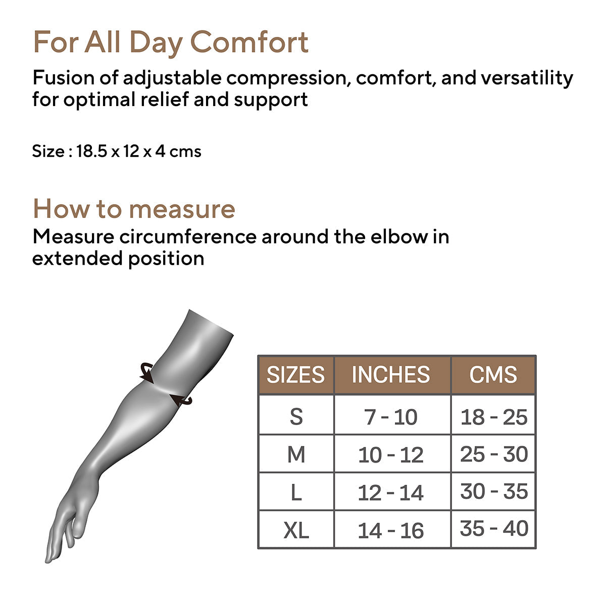 Elbow Support Brace with Strap
