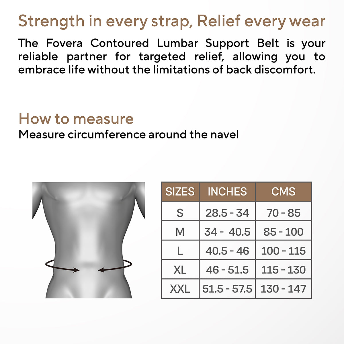 Contoured Lumbar Support Belt