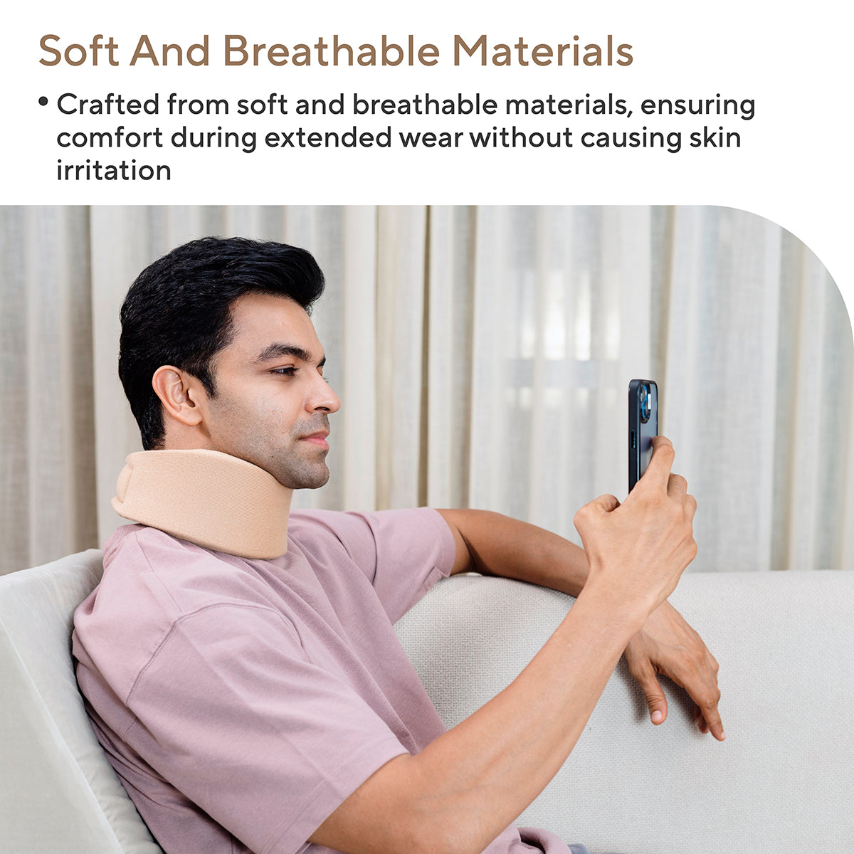 CFR Neck Support Brace - Soft Foam Cervical Collar For Sprain & Spine Stabilization