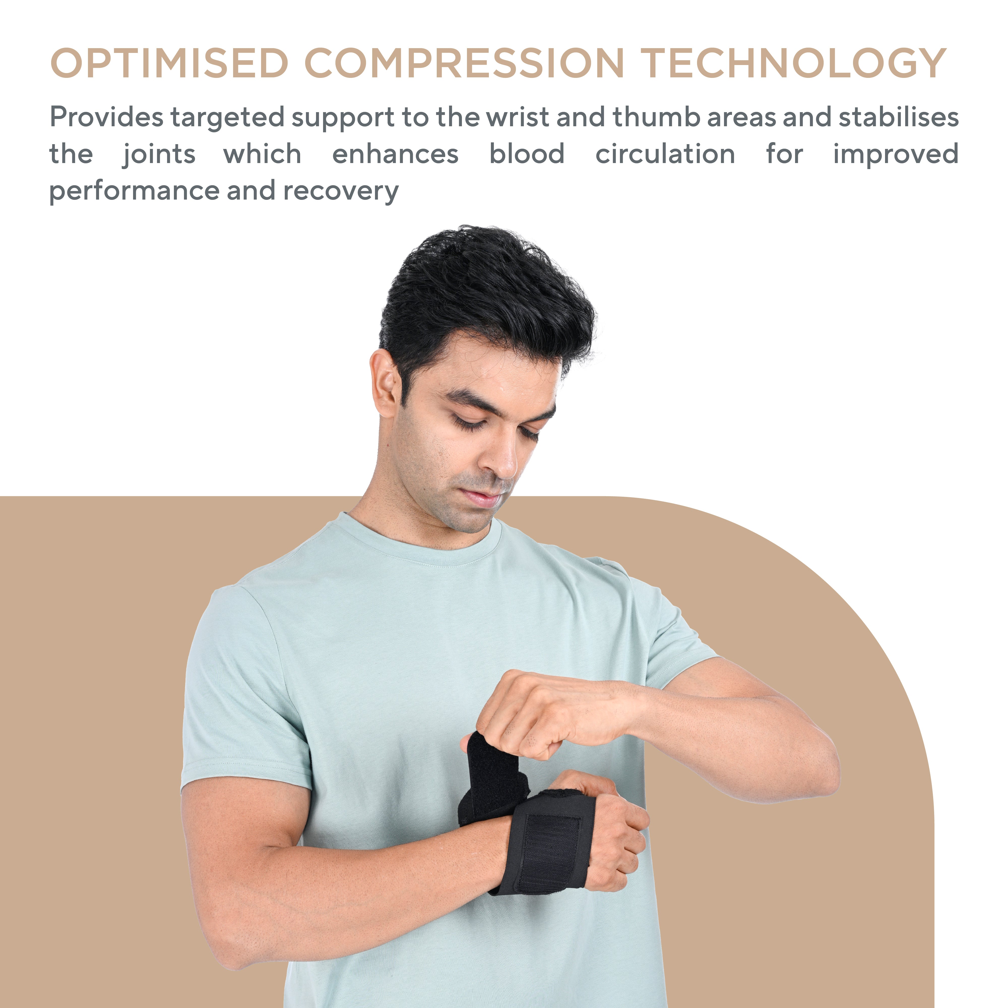 Wrist Support Band with Thumb Loops