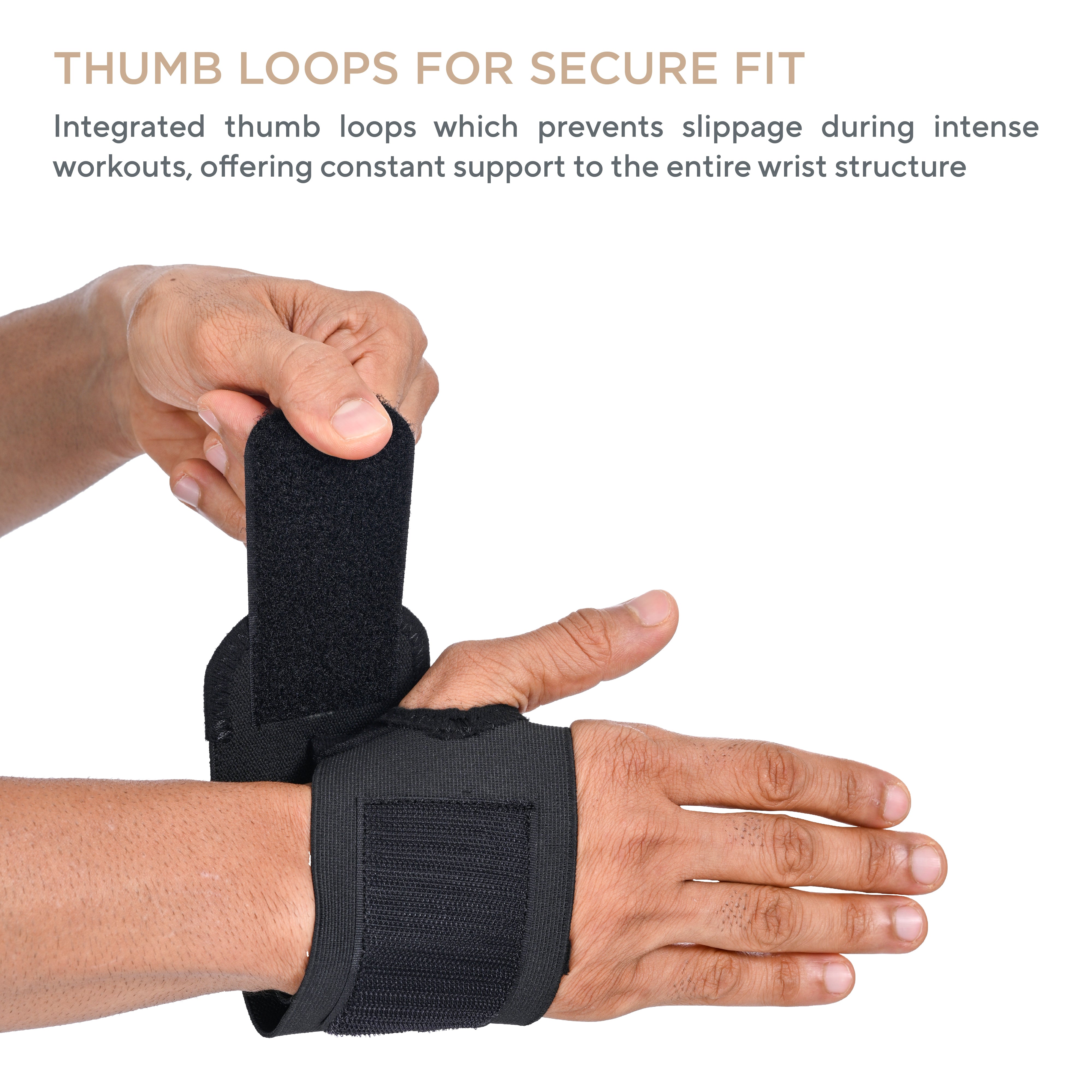 Wrist Support Band with Thumb Loops