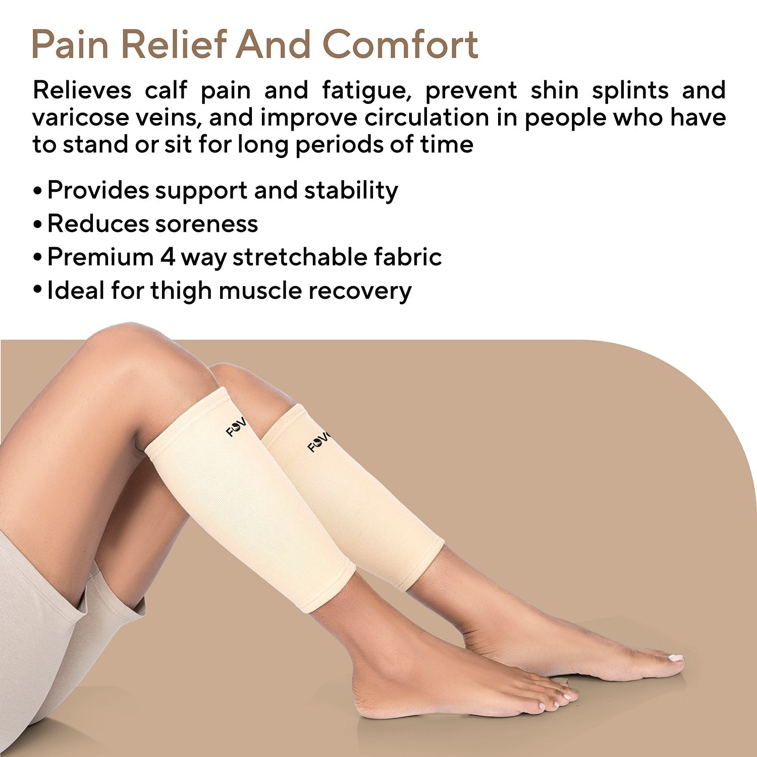 Calf Support Compression Sleeve for Men Women – Fovera