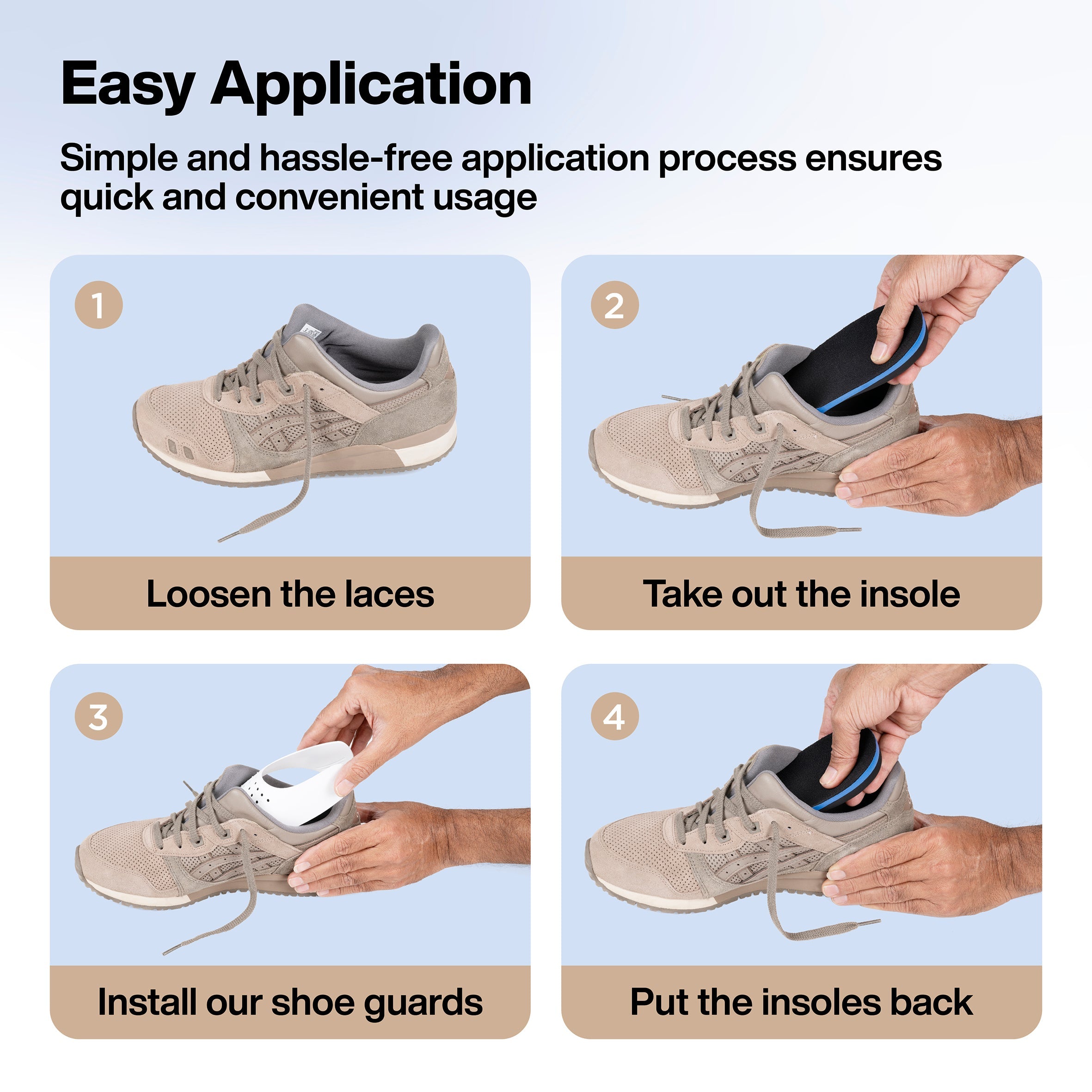 One Layer Anti-Wrinkle Shoe Protection Guards for Sneakers