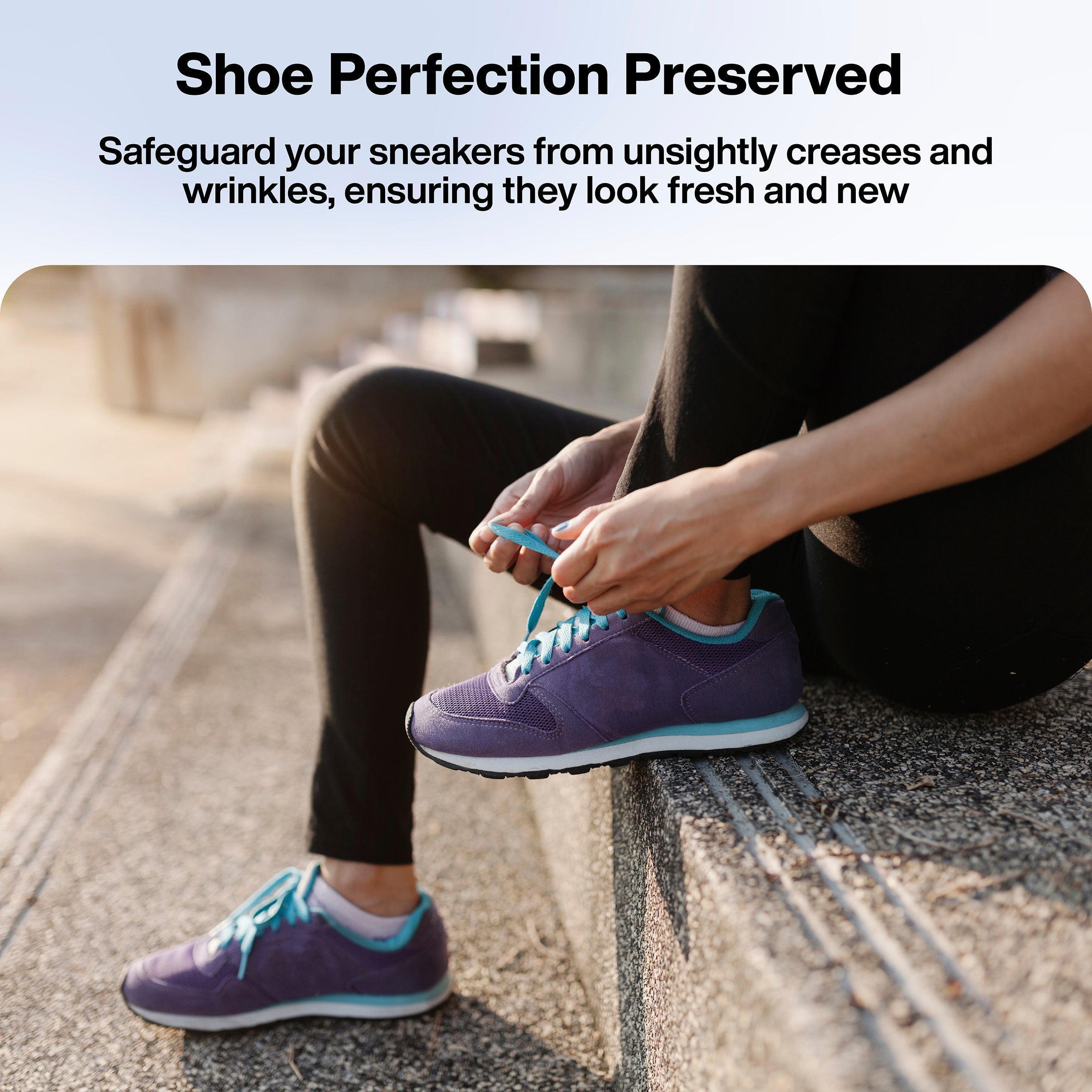 Two Layer Anti-Wrinkle Shoe Protection Guards with Gel Comfort Layer Inside