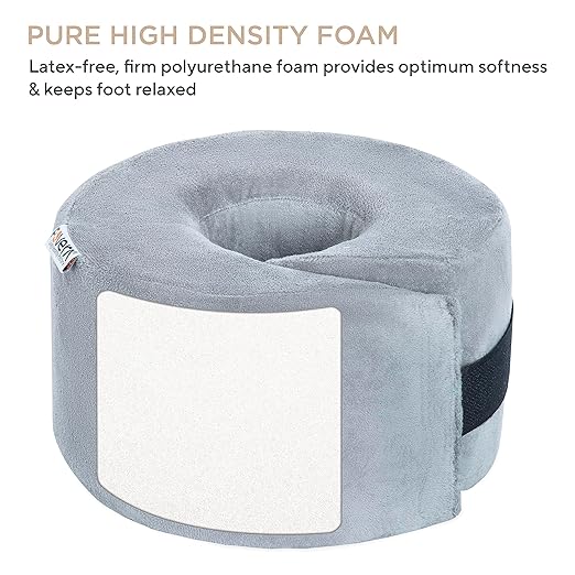 FOVERA Foot Elevator Pillow with Adjustable Hook and Loop