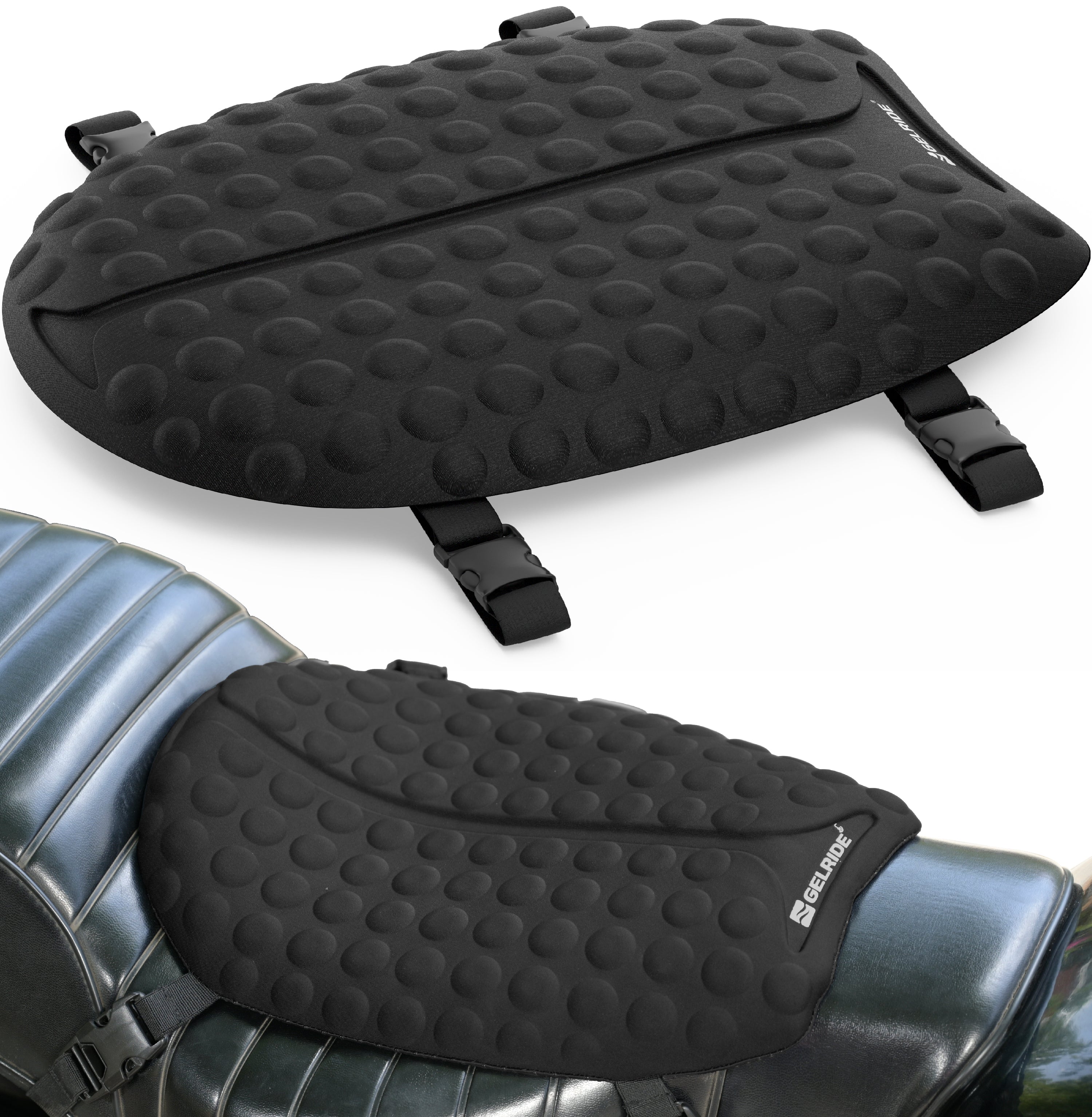 GELRIDE Motorcycle Gel Seat Cushion for Two Wheeler Riders & Daily Commuter