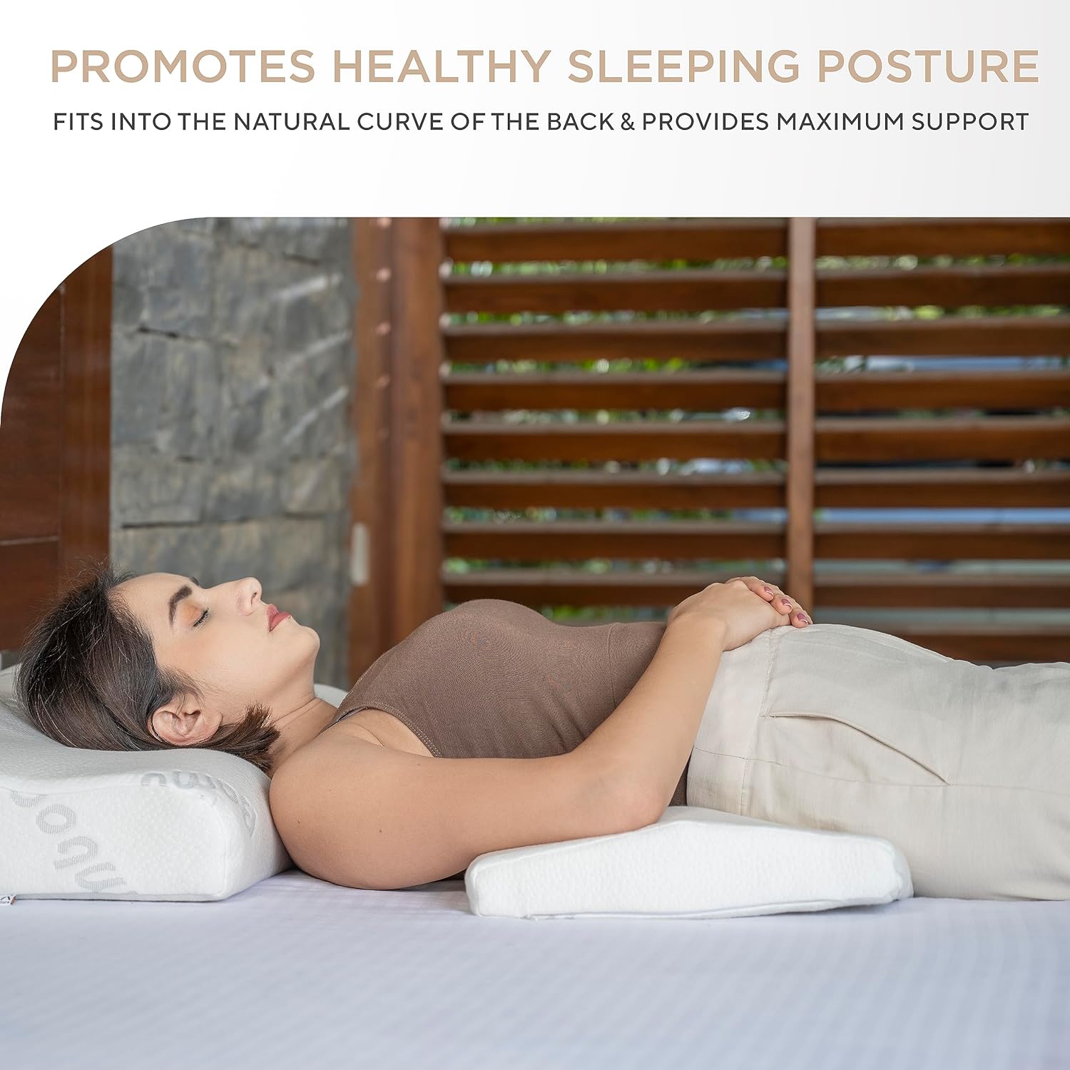 Lumbar Pillow Orthopedic Lumbar Spine Sleep Support Lumbar Support Bed  Pillow For Sciatica Pregnancy Hip Or Leg Pain