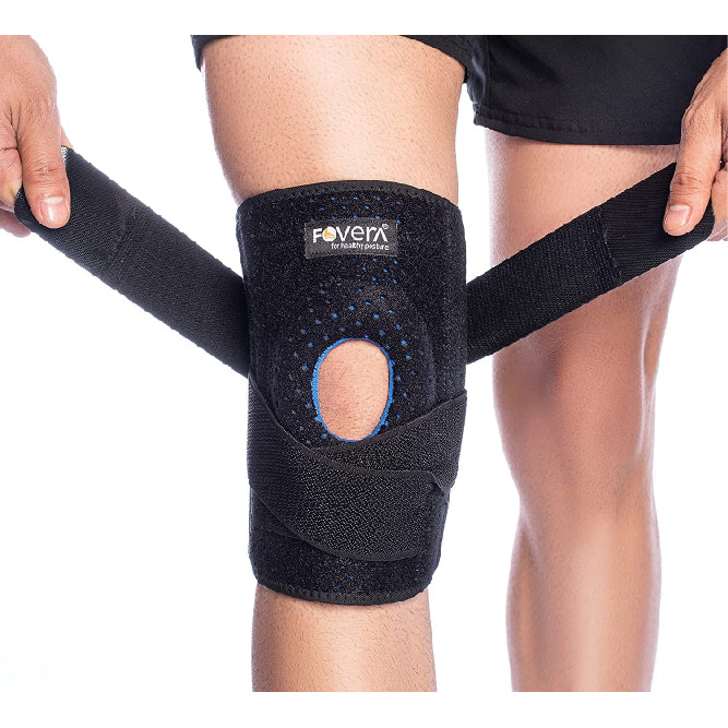 Knee Brace for Arthritis Pain and Support with Side Stabilizers & Patella  Gel,Compression Knee Brace for Running Support with Adjustable Strapping &  Breathable Open-Patella Brace for Men Women (Black) : : Health