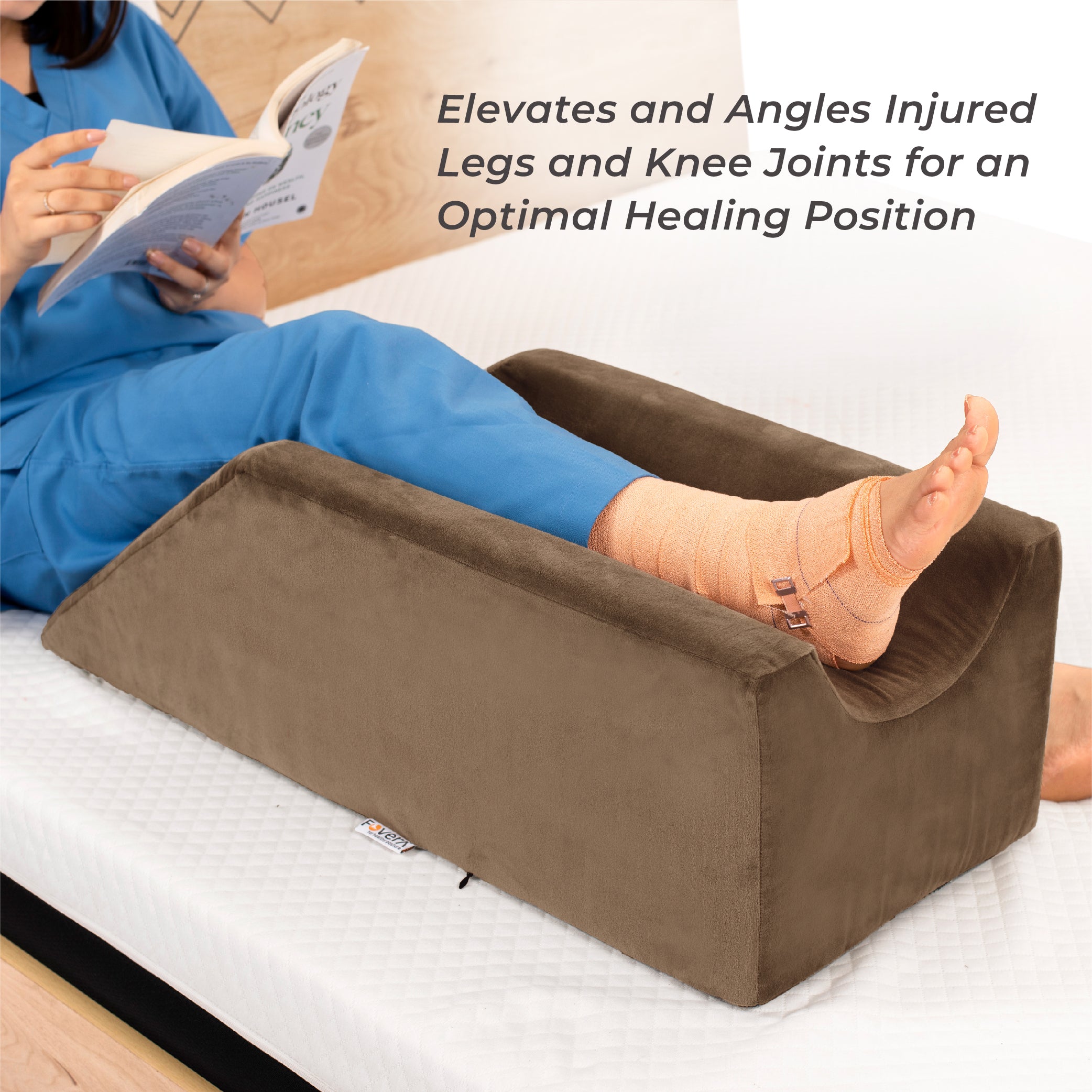 Kolbs Post Surgery Single Leg Elevation Foam Wedge Pillow Leg Ankle Knee  Support 